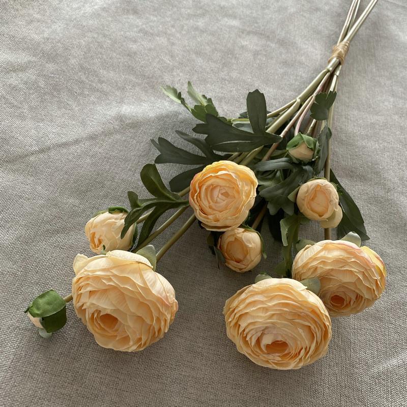 Silk Realistic Lotus Bouquet For Wedding Home Office Flower Decoration Gift