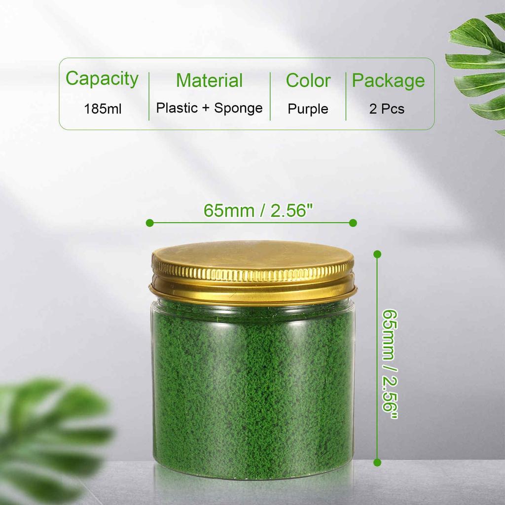 CoCud Model Grass and Terrain Powder, 185ml Capacity, Fake Miniature Flowers, Plants, and Sponge Green - (Uses: DIY Dollhouse, Fairy Garden, Model
