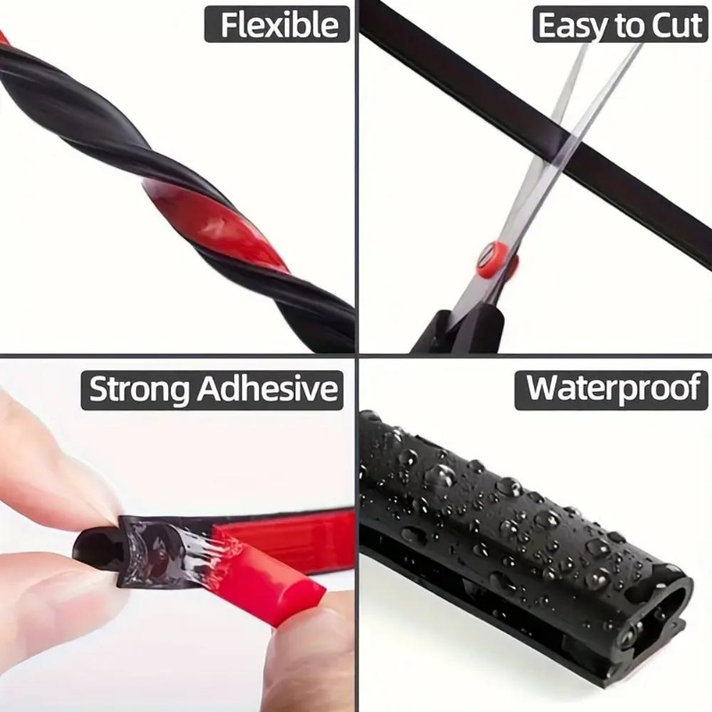 1pc 3/6m Sealing Strip, Door and Window Sealing Strip, Soundproof Self-adhesive Backing D-type Door Sealing Strip