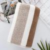 New Thickened Soft Face Towel Quick Absorbent Coral Velvet Cotton Towel Striped Pattern Solid Color Hand Towel Household