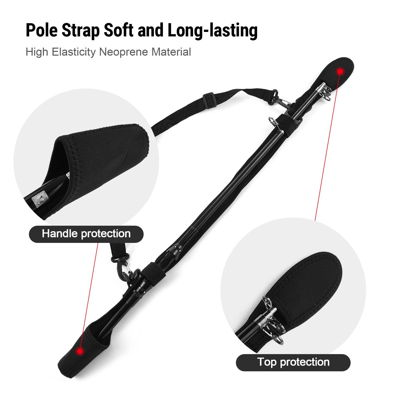 

Fishing Rod Straps 80-120cm High Elasticity Easy to Use Fishing Accessories for Men Neoprene and Nylon Fishing Gear for Rod