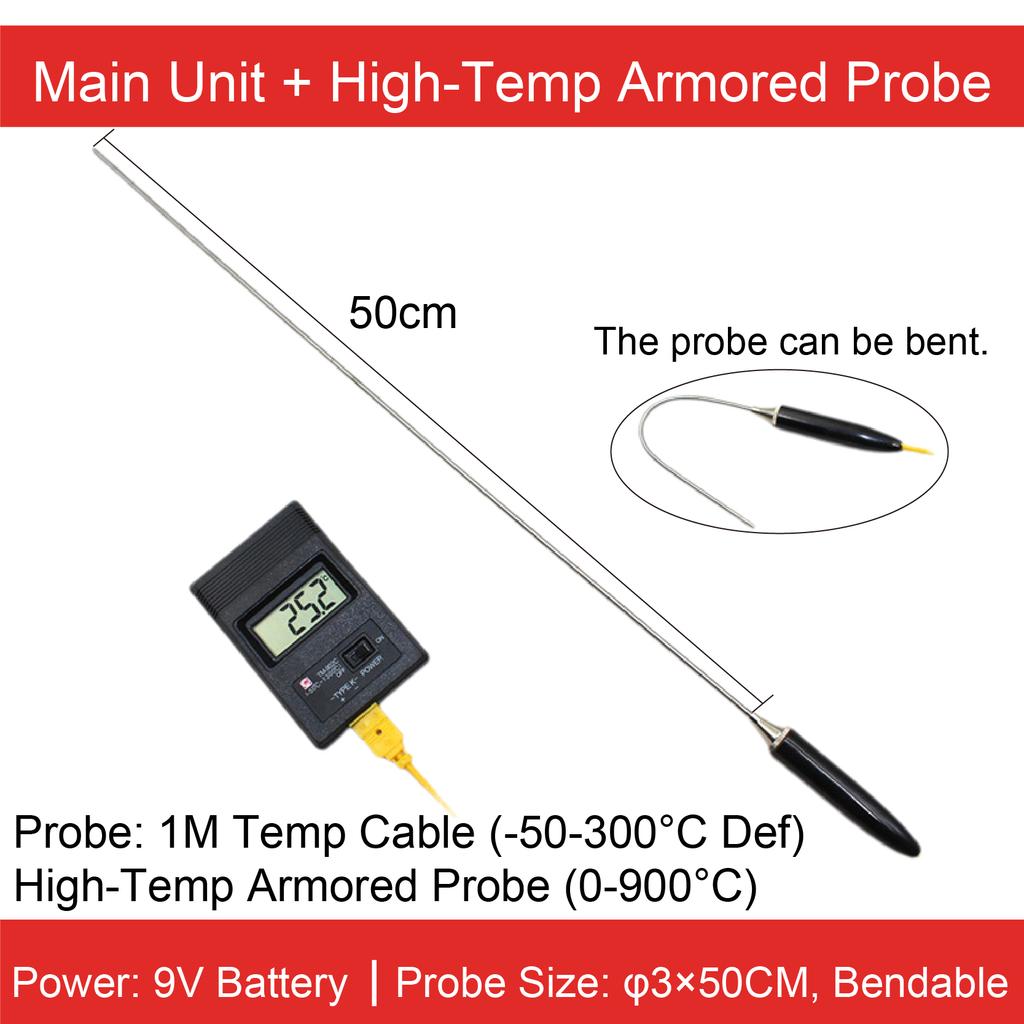 TM902C K-Type Thermocouple Thermometer Industrial Digital Display Temperature Meter High Temp Gauge for Oil Water Dyeing