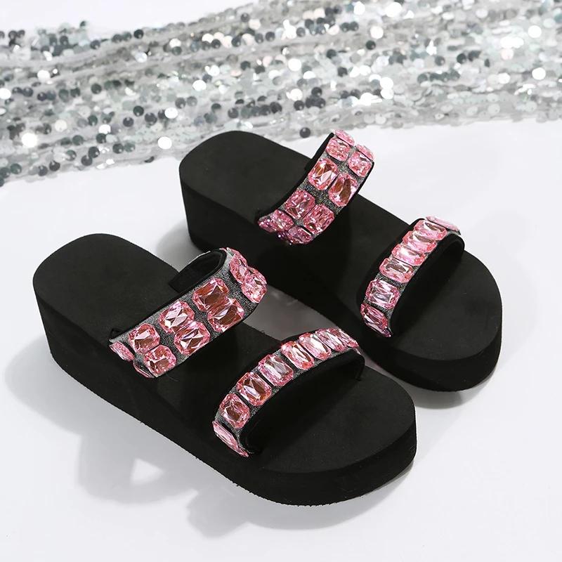 Fashion Slippers Summer Shoes Women Platform Sandals Wedges Beach Home Slippers Women Flip Flops Memory Foam Slippers Sandalias De Mujer