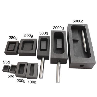 0.25-5 KG Graphite Ingot Mold Crucible Mould for Melting Casting Refining Gold Silver Metal Aluminum Copper Brass