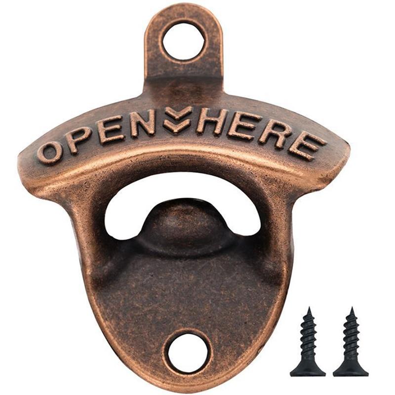 Vintage Wall Mounted Wine Beer Bottle Opener Tool Keyring Bar Drinking Kitchen
