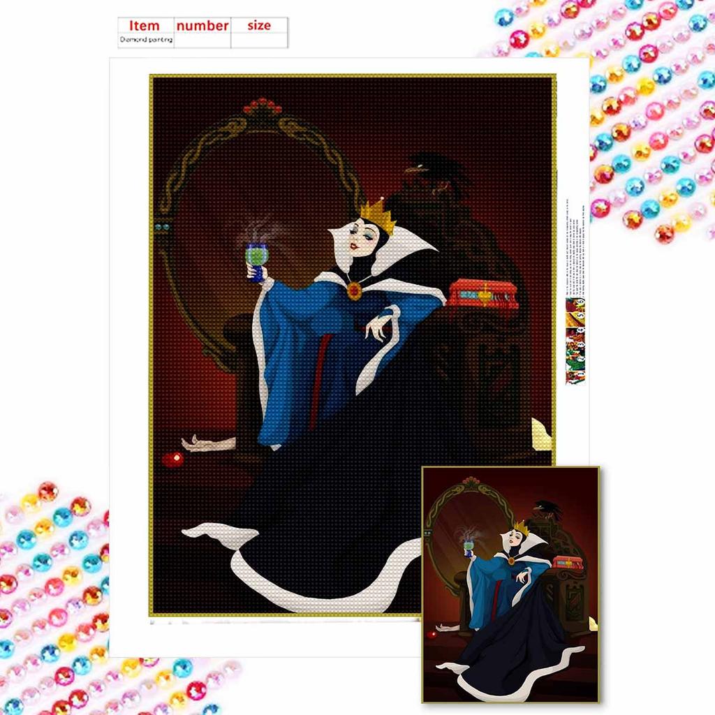 5D Diy Diamond Painting The Queen and Her Mirror Full Drill Rhinestones Mosaic Embroidery Handmade Products Home Decor Gift