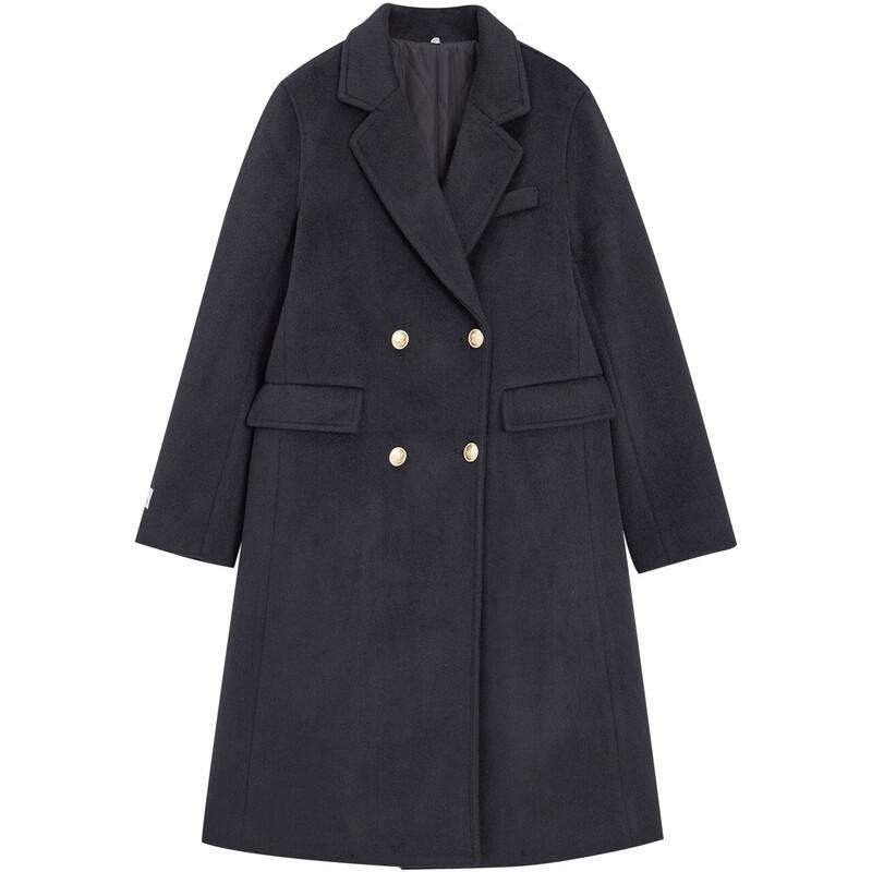 IEF Petite British Style Quilted Wool Coat