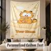 Custom Text Printed Tapestry Garfield Pattern Large Wall Hanging Indoor Room Decor