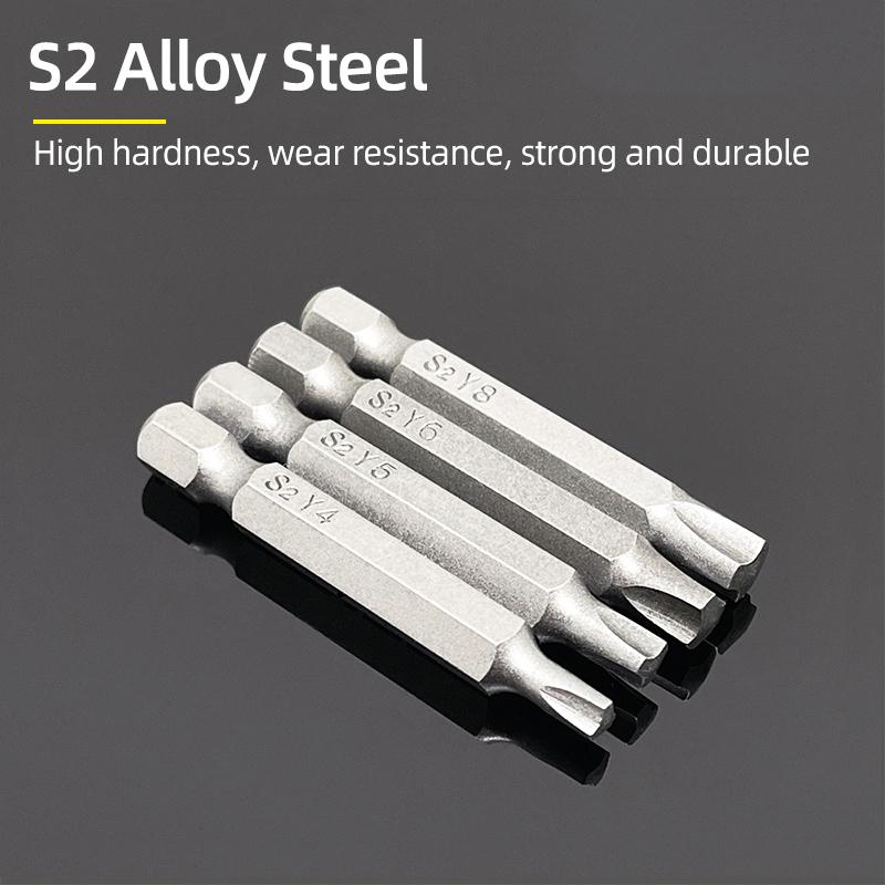 Sada šroubováků S2 ocel 1/4 šestihran magnetická rukojeť šroubovací bity oprava DIY ruční nářadí U tvar/na kolo/Y typ/hvězda/trojúhelník