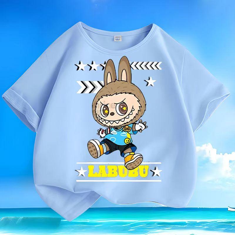 Explosiv LABUBU-docka 3D-tryckt barn-t-shirt Pojkar och flickor Sommar sval topp Gåva till barn