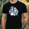 Mens Winter Penguin Print Cotton T-Shirt Size XS To 5XL-