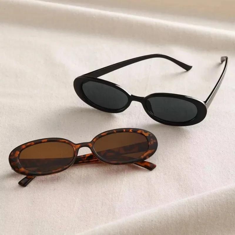 Vintage Oval Sunglasses Women Luxury  Designer Small Oval Sun Glasses Retro Black Red Glasses ladies Goggle UV400 Eyewear