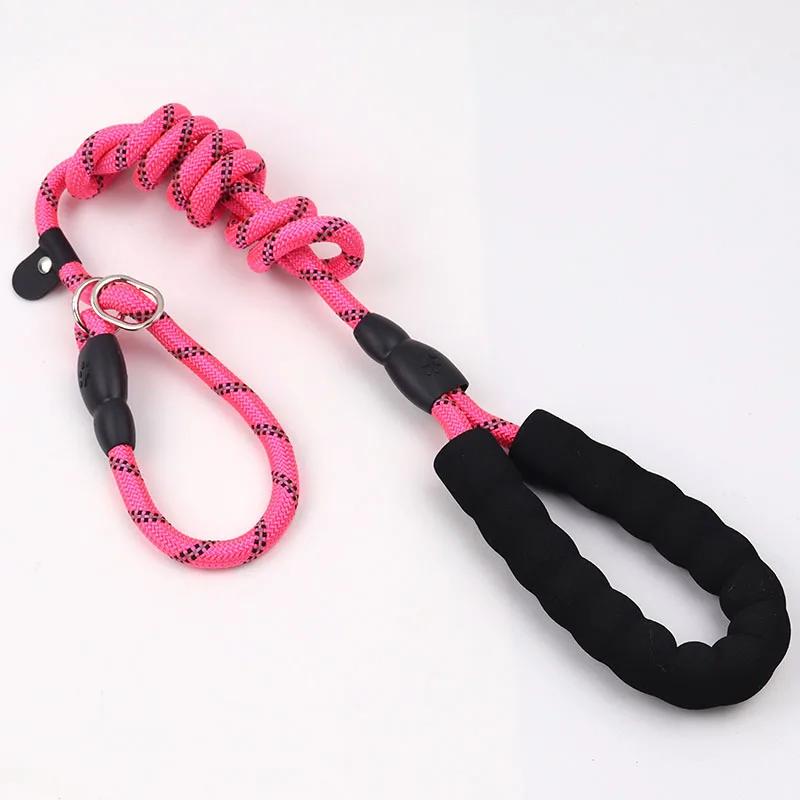 Reflective Pad Big Dog Leash for Training Walking Pet P Chain for Medium Large Dogs Malinois Collie Leashes Mascotas Accessories