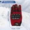 Motoforti Long Finger Gloves Motorcycle Gloves Cycling Gloves for Climbing Motorcycling Hiking Cycling Rubber/Plastic 19.5x11cm