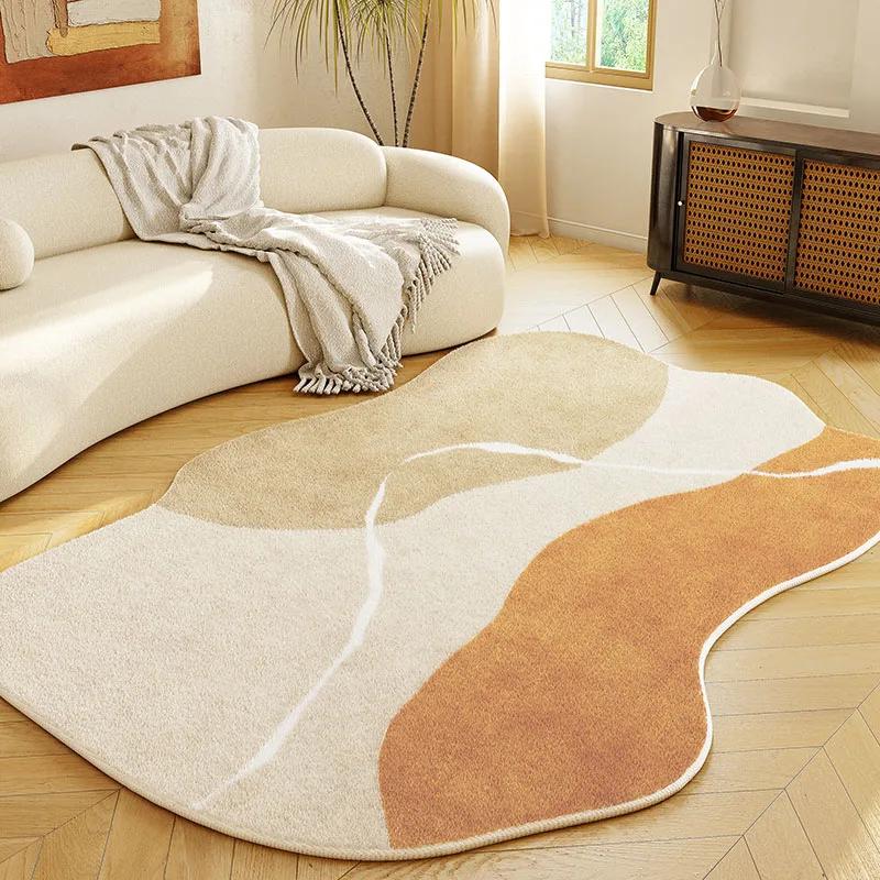 Living Room Carpet Irregular Shape Floor Mats Bedroom Bedside Mat Decoration Home Fluffy Plush Thickened Soft Shaggy Area Rug