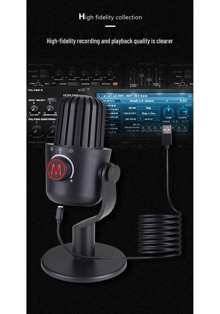 USB Condenser Microphone for Gaming, Streaming, Recording, and Mobile with Smart Noise Reduction