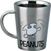 PEANUTS Snoopy Stainless Steel Mug Made in Japan Japanese Yamaka Shoten Double-Sided (260ml) (Ribbon) (Body China, Painting) SN1802-856