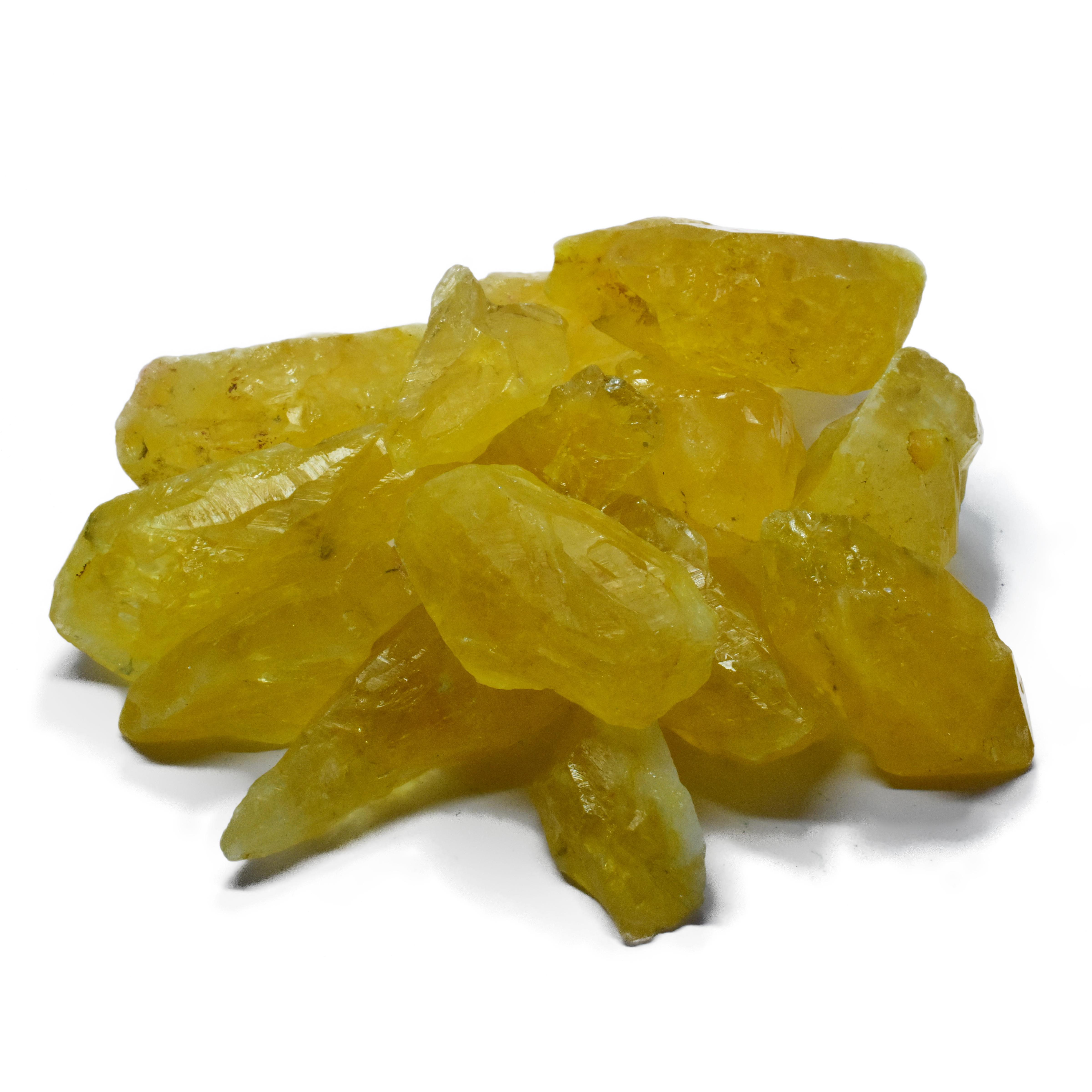 

Lot Natural Yellow Sapphire 78ct Rough Certified Loose Gemstones 76.4 mm approx жовтий
