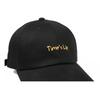 Taimseullib Cartoon Lettering Black Ball Cap Tbc06901