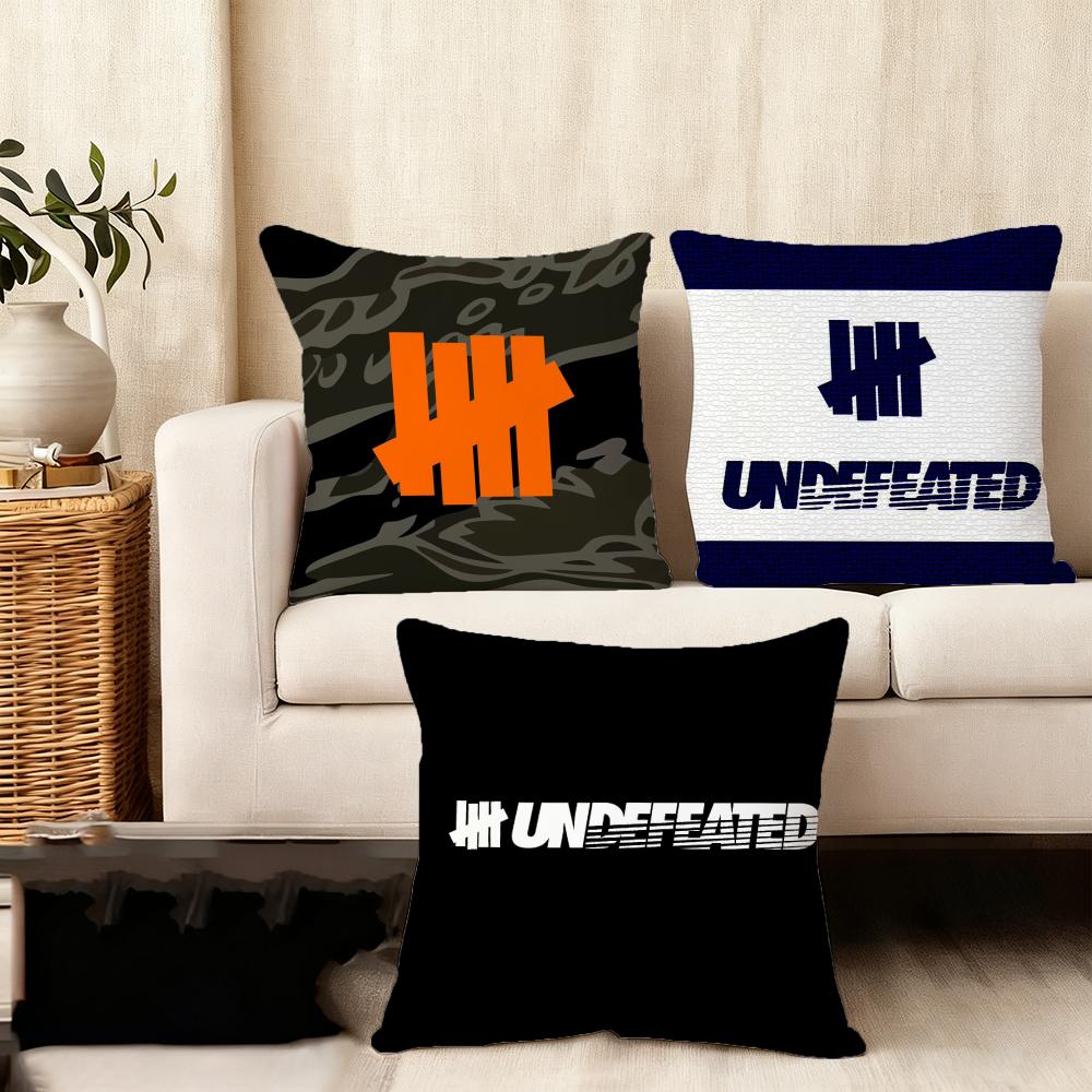 U-Undefeated Trend Cushion Cover Soft Plush Fabric Double-Sided Printed Sofa Cushion Cover For All Seasons Home Decor Gift
