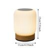 Wood Grain Base Touch Night Light 3 Color Temperatures Dimmable Bed Lamp  Atmosphere Lighting