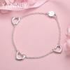 925 Sterling Silber 8 Zoll Schönes Herzarmband Modisches Accessoire für Damen Hochzeitsfeier Mitgebsel Schmuck