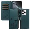Leather Wallet Flip Case For OPPO A57S A77 A15 A15S A16 A16S A54S A17 A96 4G 5G Cat and Butterfly Embossed,Wrist Strap