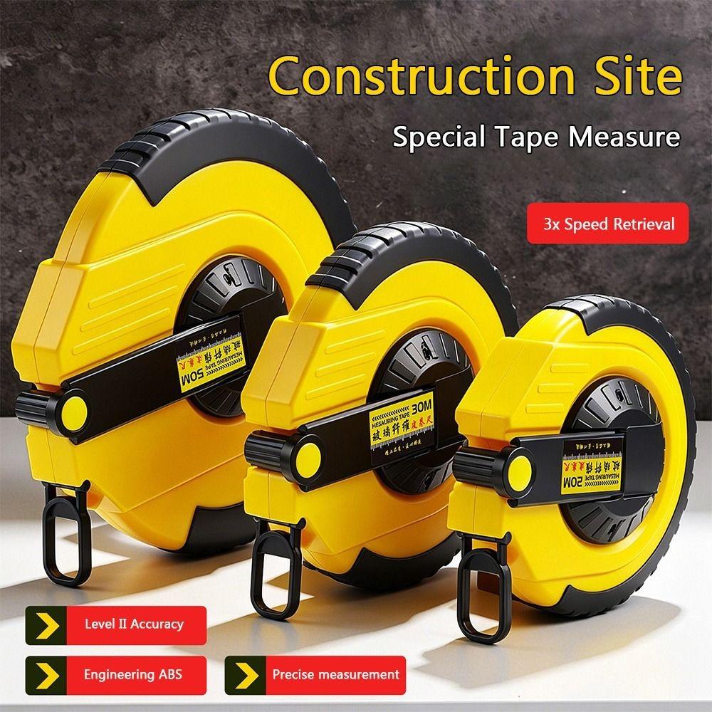 Anti-reverse Tape Measure 20m 30m 50m Measuring Tape Hand Measuring Tool Field Work