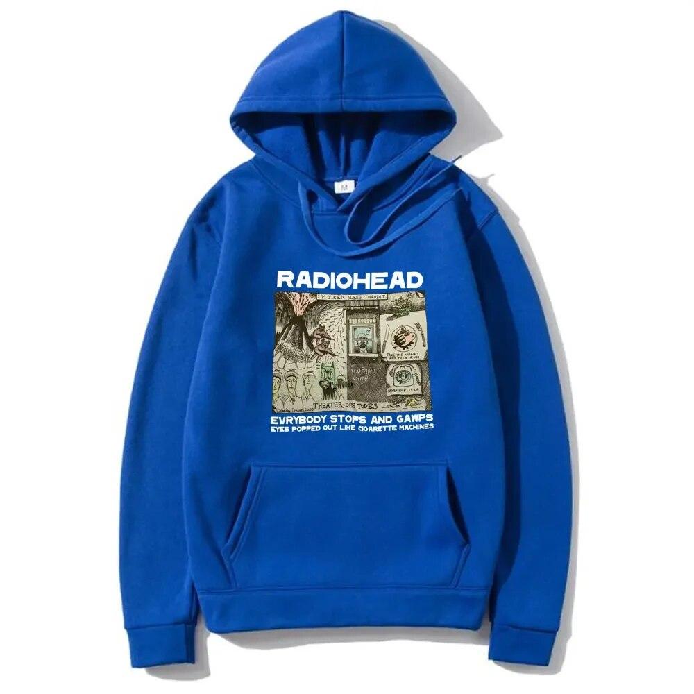 Moletom com capuz unissex Radiohead para crianças Hip Hop Radiohead Hoodies unissex para mulheres Harajuku Menino Menina Pulôver Moletom feminino Rapper Sweats Kids