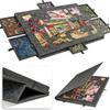Puzzle Table Board Portable Puzzle Table Puzzle Table Board Puzzle Felt Integrated Table Board Foldable with Bracket Cover