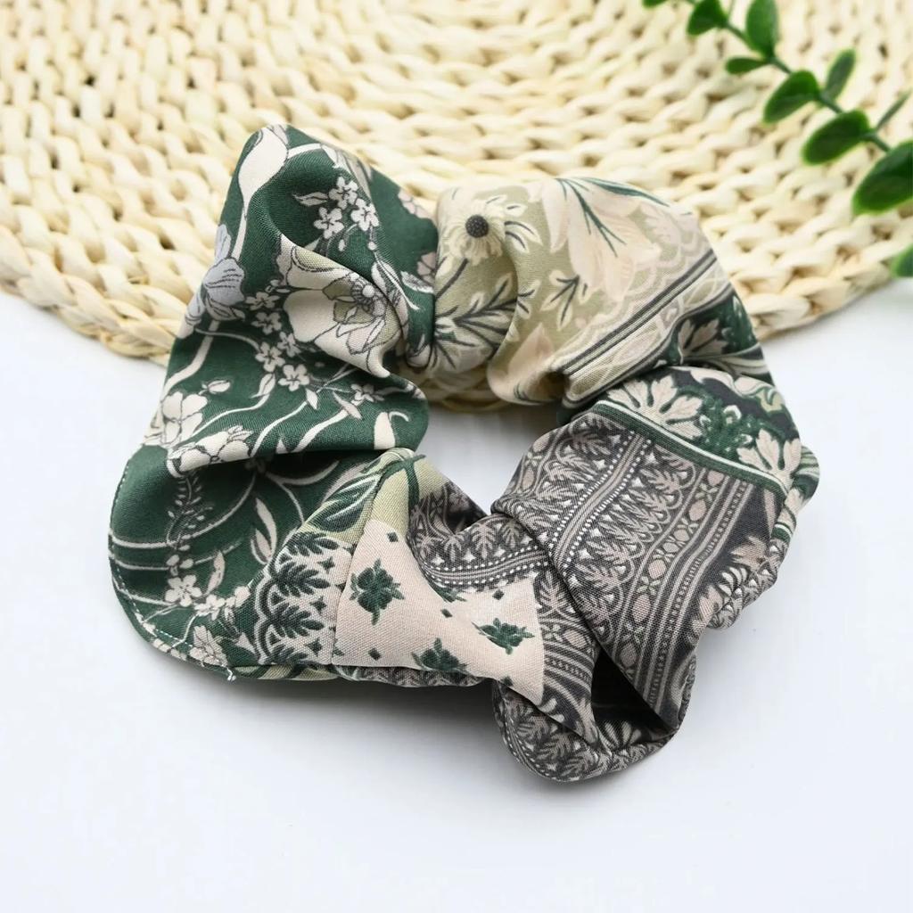 Women Ethnic Style Headband Hair Scrunchies Elastics Large Intestine Hair Band Ponytail Hair Rope Elegant Hair Accessories