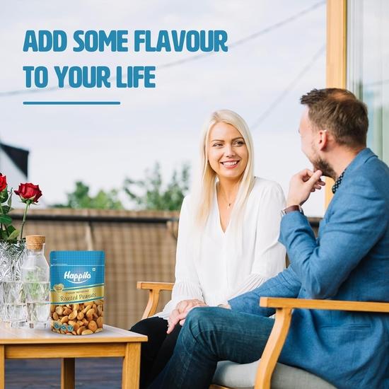 Happilo Premium Roasted Peanuts 160g (Pack of 2), Rich in Protein, Fiber, and Essential Nutrients, Wholesome Snack, Rich Flavor