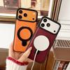 Bracket For  Phone Case For For Iphone 17 Air 16 15 14 Plus 13 12 11 Pro Max Matte Leather Magnetic Stand Bumper Cover