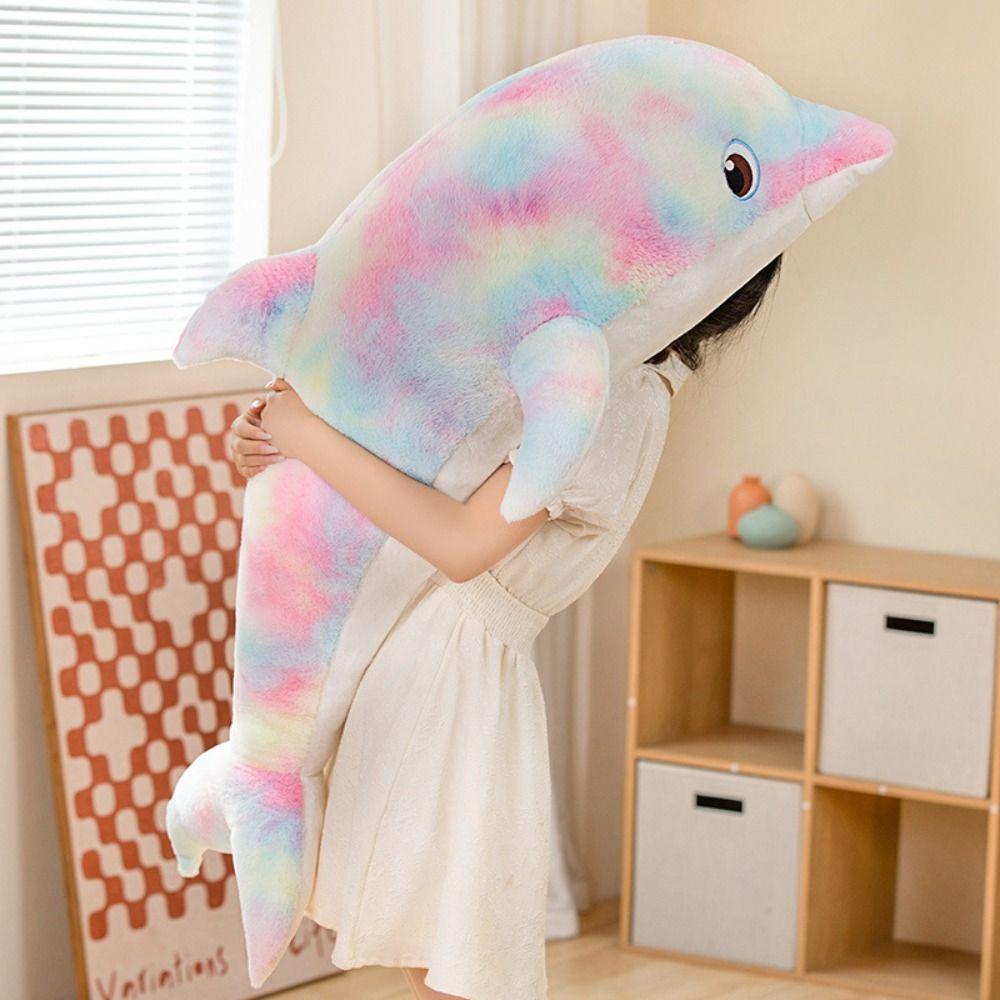 Dolphin Shark Stuffed Toy Cartoon Shark Large Plush Dolphin Toys  Holiday Birthday Gifts