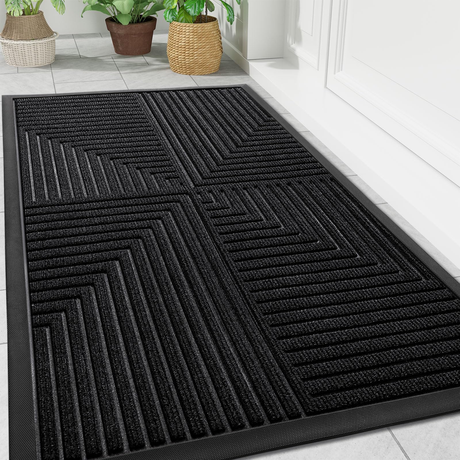 Oanly Entrance Door Carpets Indoor Outdoor Heavy Duty Floor Mats Kitchen Batroom Non-slip Doormats Easy Clean Entryway Floor Mat verde