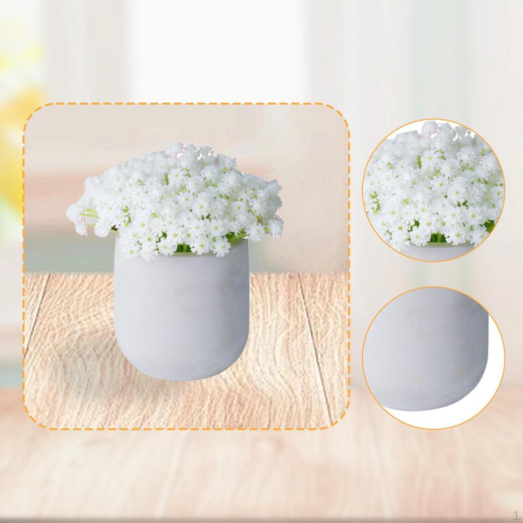 Gypsophila Artificial Flowers Bonsai Table Centerpiece Desktop Ornament Small Fake Plant
