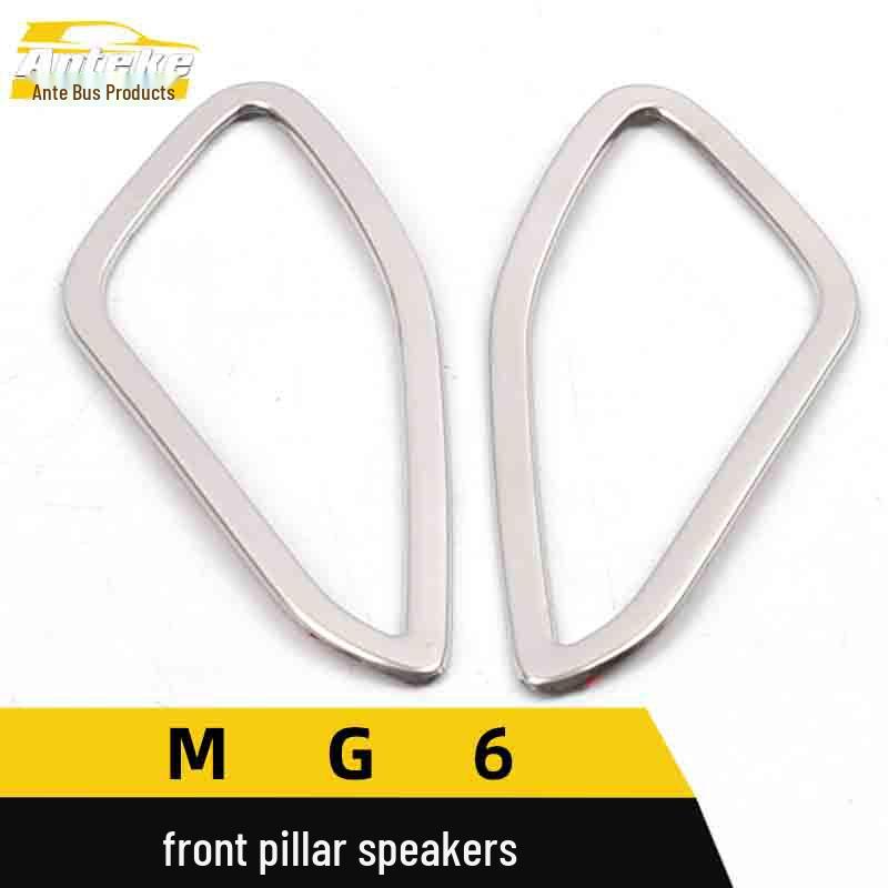 MG6 A-Pillar Speaker Ring & Stainless Steel Center Console Speaker Cover Decor
