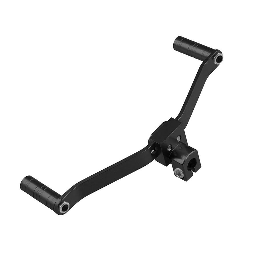 Motorcycle Dual Head Dual Way Foot Gear Shift Lever Black Aluminum Replacement