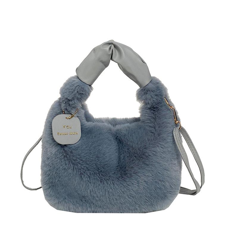Autumn and winter new high-end texture portable plush bag women's simple fashion trend messenger bag shoulder bag