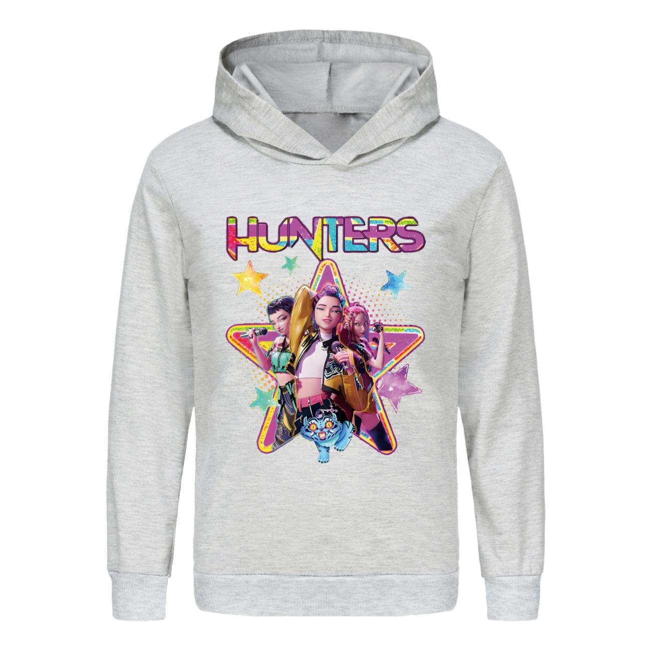 

Одежда для маленькой девочки K-Pop Охотники на демонов Толстовка Девичья мода Повседневная толстовка Кино Новинка Детская K-Pop Охотники на демонов Толстовки с капюшоном 170cm