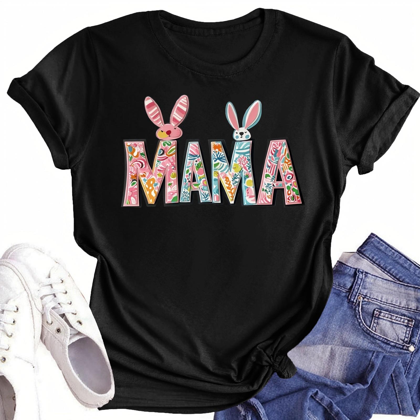 

Женская повседневная футболка с круглым вырезом и короткими рукавами с принтом L чёрный