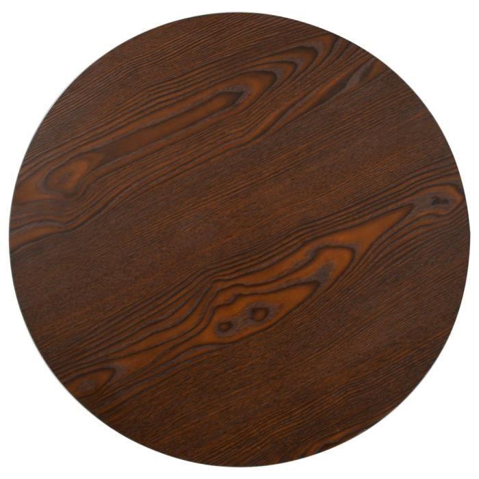 VidaXL Table de bistro Marron foncé 60 cm MDF
