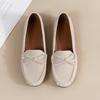 Women's Flat Shoes Autumn New Round Head Mid-mouth Butterfly Knot Soft Sole Anti-slip Wear-resistant Single Shoes