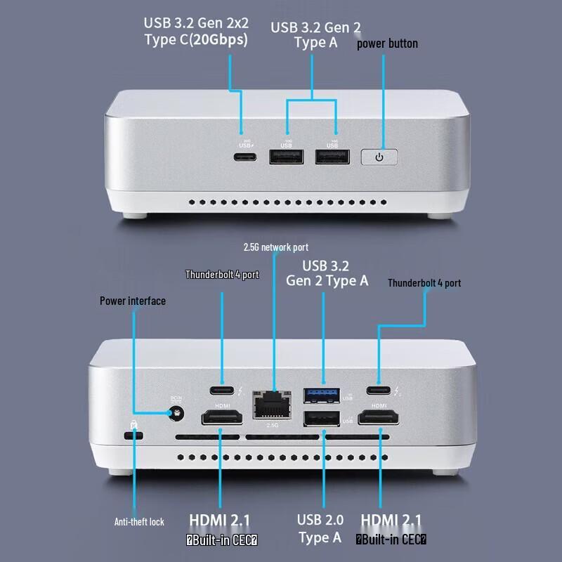 ASUS NUC14 Pro+ Mini PC for AI & Business (CN version)