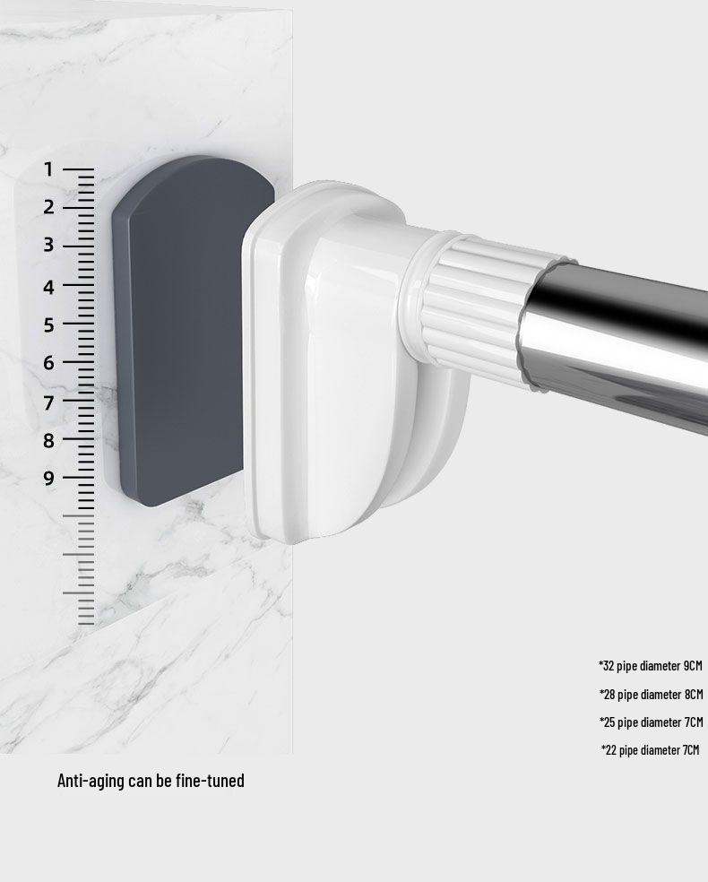 No-Drill Telescopic Clothes Drying & Hanging Rod - Anti-Slip Shower, Curtain & Wardrobe Solution