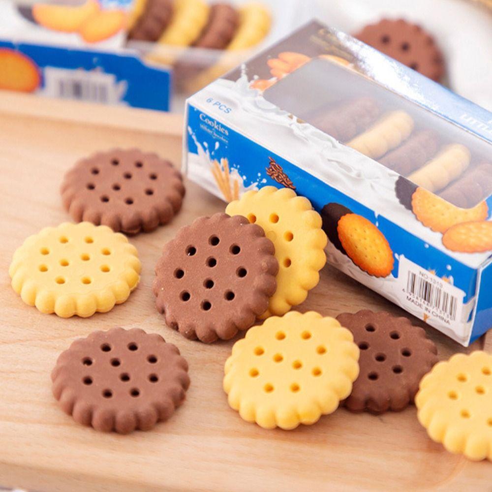 Writing Drawing Cookie Pencil Eraser Less Rubber Debris Pencil Wiping Eraser  School Supplies
