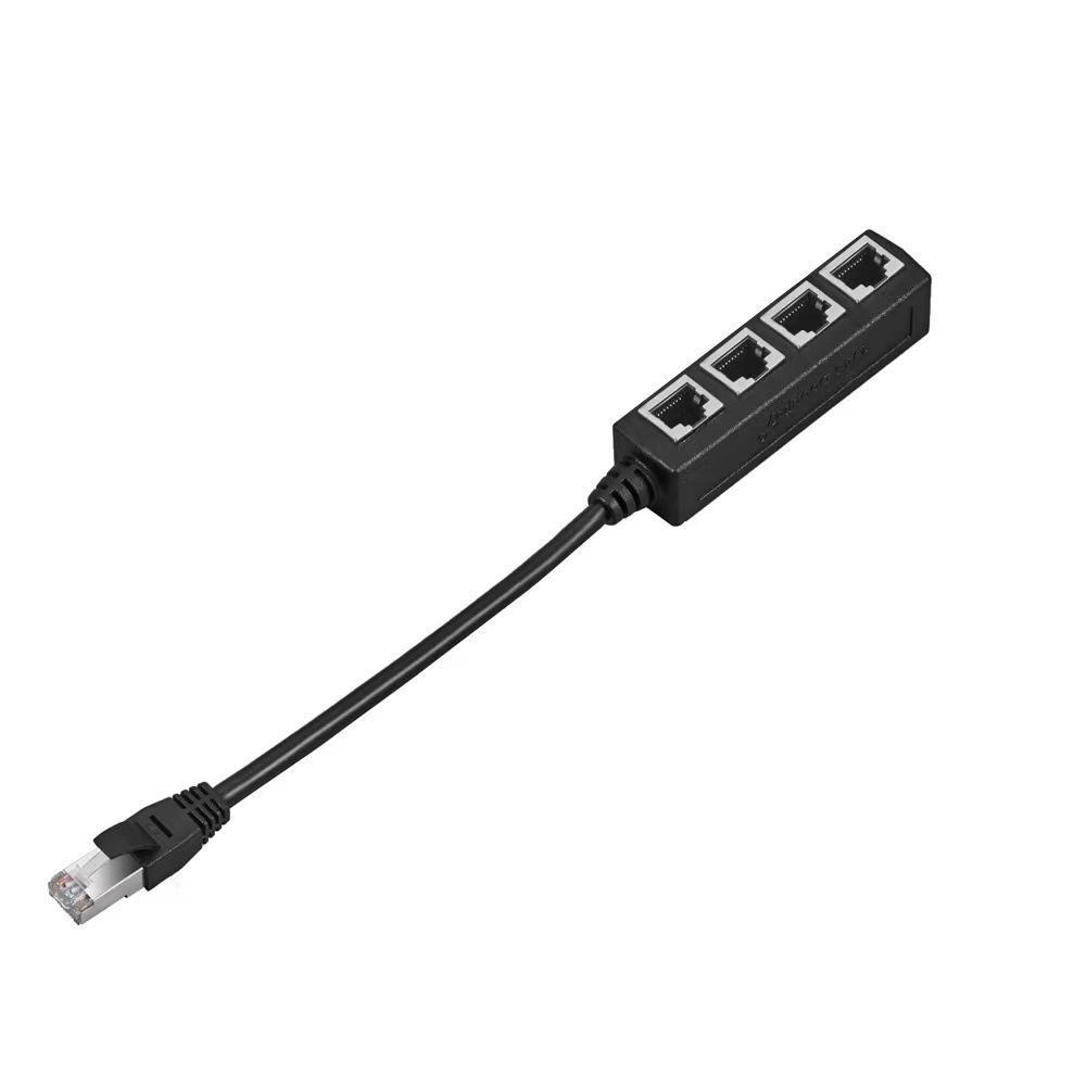 RJ45 Ethernet Splitter Adapter Extension Cable - 1 to 4 Network Connection- beperkte informatie
