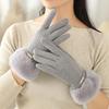 Warm Thickened Plush Open-Finger Cycling Gloves - Windproof, Coldproof Winter Wear