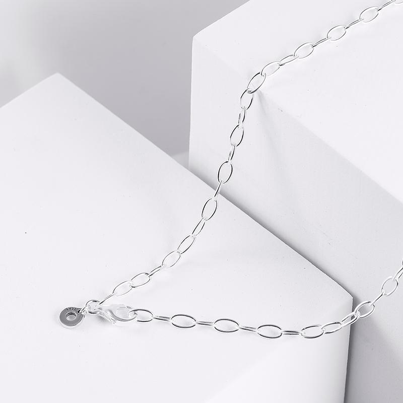 Link Chain Necklaces for Women Colares 925 Sterling Silver Necklaces & Pendants Elegant Original Jewelry Gift Mother's Day