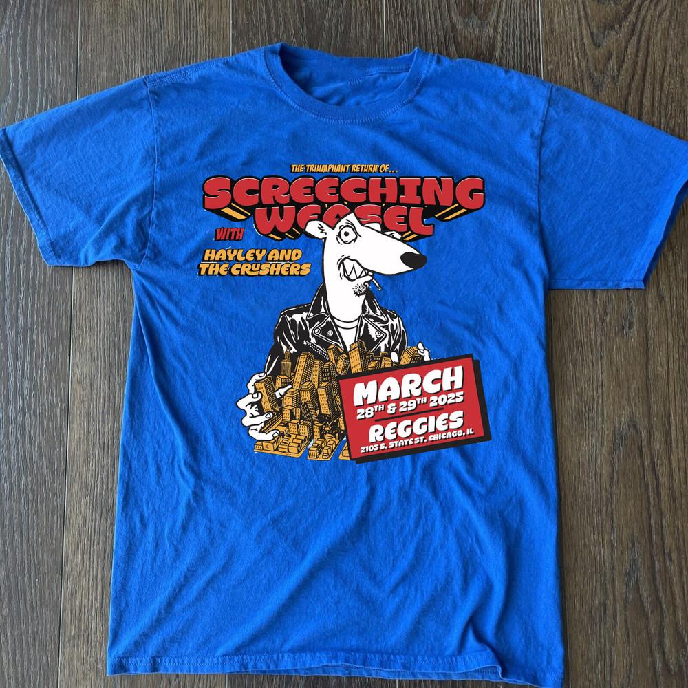 NEW SCREECHING WEASEL Band Tour 2025 Gift For Fans to 5XL Blue T-shirt MD402 Unisex T-Shirt XL